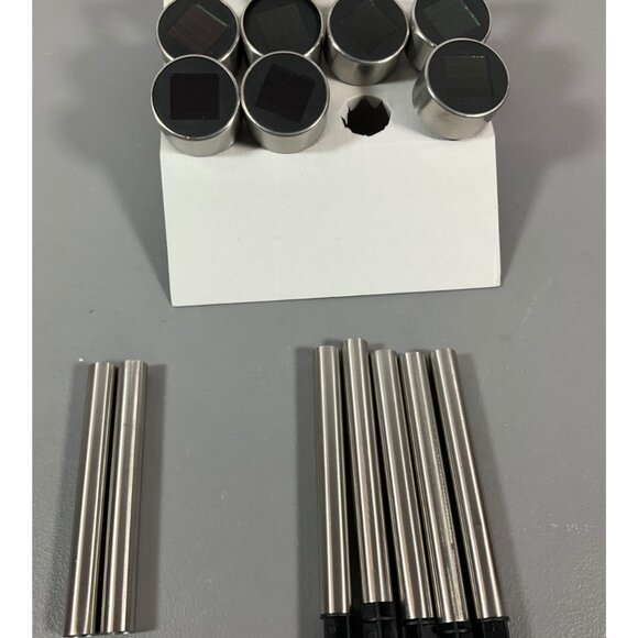 GIGALUMI 5-Pack Solar Pathway Lights, Stainless Steel, Waterproof, Warm White LE - Picture 5 of 8